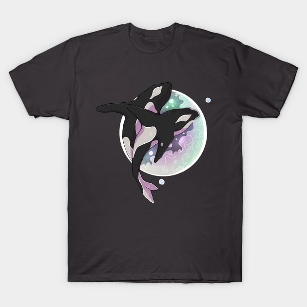 Galaxy Orcas T-Shirt by TheNeutralDragon